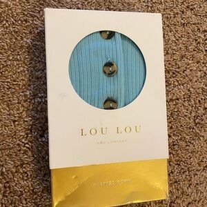 Lou Lou Blue ribbed Knotted Gown NIB